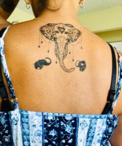 Pinkiou Face Tattoo Sticker gold temporary face tattoos for Women Girls Make Up Dancer Costume Parties, Shimmer Glitter Metallic facial art stickers (18-0067) 18-0067 50 71bQKWfu4L