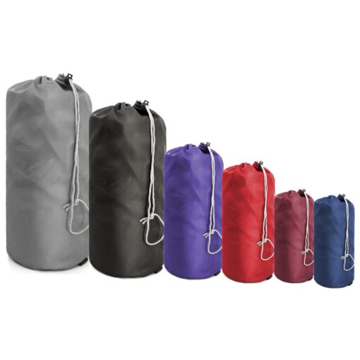 BeeGreen Stuff Sacks 6 Pack for Backpacking with Dust Flap Ditty Bags Bulk for Camping Gear Outdoor Products Gym Sport Travel Drawstring Bags Foldable Lightweight Grey,black,purple,red,wine Red,navy Blue