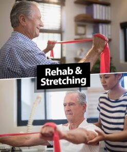 URBNFit Long Fitness Bands (5 Ft) w/Door Anchor - 3 Pack of Resistance Bands for Stretching, Workouts, Rehabilitation 11 71bQu tAQUS