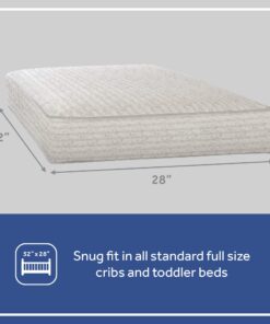 Sealy Baby Firm Rest Antibacterial 2-Stage Dual Firmness Waterproof Baby Crib Mattress & Toddler Bed Mattress, 204 Premium Coils, Medical-Grade Surface, Hypoallergenic, Made in USA, 52"X28" Viivia 15 71bR0dHOwVL
