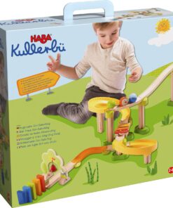 HABA Kullerbu Sim-Sala-Kling - 38 Piece Wooden & Plastic Ball Tack Set with Steep Curves and Musical Effects 13 71bRgl2VLCL