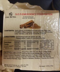 SOS Food Rations Emergency 3600 Calories Cinnamon Flavor Food Bar - 3 Day / 72 Hour Package with 5 Year Shelf Life- 1 Pack 35 71bRsA80CxL