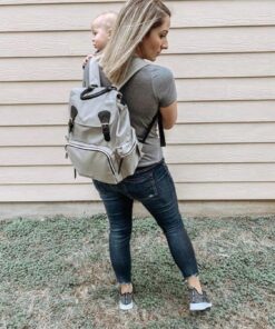 VS VOGSHOW Diaper Bag Backpack, Multifunction Stylish Travel Baby Bag Backpack with Crossbody Strap, Maternity Nappy Bag Gray 111 71bSp1dsrFL