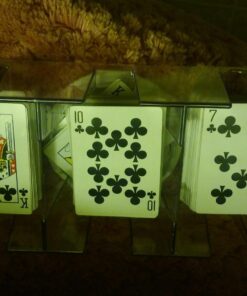 9 Deck Plastic Revolving Playing Card Tray with 3 Slots - Clear 7 71bT1HVej8L