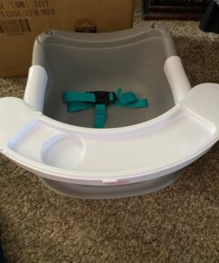 Infantino Music & Lights 3-in-1 Discovery Seat and Booster - Convertible, Infant Activity and Feeding Seat with Electronic Piano for Sensory Exploration, for Babies and Toddlers, Teal 49 71bTMuorIOL