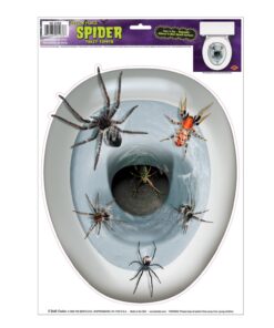 Spider Toilet Topper Peel 'N Place Party Accessory (1 count) (1/Sh) 12" x 17" Sh Multicolor