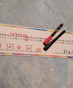 0-100 Dry Erase Number Line Board Double Sided 4 Feet Number Lines for Students with a Red & Black Dry Erase Marker Featuring 0-100 Number Line on One Side and Blank Line on The Reverse Side Set of 1 Board/2 Markers 43 71bUgVeH25L