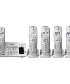 Alternative view of Panasonic Link2Cell Bluetooth Cordless DECT 6.0 Expandable Phone System with Answering Machine and Enhanced Noise Reduction - 5 Handsets - KX-TGE475S (Silver) Five Handsets - KX-TGE475S