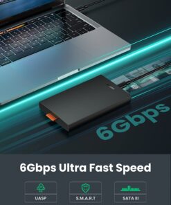 UGREEN USB C Hard Drive Enclosure USB C 3.1 Gen 2 to SATA Adapter for 2.5" SATA SSD HDD 6Gbps High-Speed Support UASP SATA III Compatible with MacBook Pro Air WD Seagate Toshiba Samsung Hitachi 27 71bWYu1MkeS
