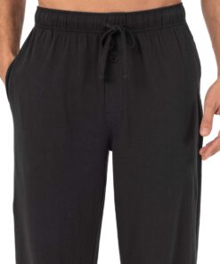 Fruit of the Loom Men's Extended Sizes Jersey Knit Sleep Pajama Lounge Pant (1 & 2 Packs) Large Black 9 71bWqK4TXPL