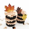 Edible Fall Leaves Assorted Set of 20 - Cake & Cupcake Toppers - edible fall leaves for cake decorating - autumn cake decorating Edible Fall Leaves Assorted