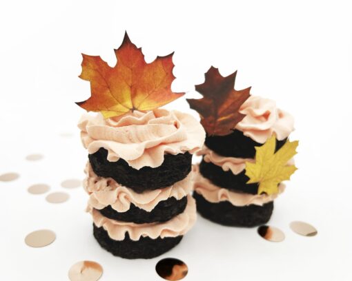 Edible Fall Leaves Assorted Set of 20 - Cake & Cupcake Toppers - edible fall leaves for cake decorating - autumn cake decorating Edible Fall Leaves Assorted