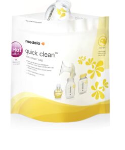 Medela Quick Clean Micro-Steam Bags for Bottles and Breast Pump Parts, 5 Count, 10 71bX74uouSL