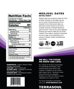 Alternative view of Terrasoul Superfoods Organic Medjool Dates, 2 Lbs - Soft Chewy Texture | Sweet Caramel Flavor | Farm Fresh 2 Pound (Pack of 1)