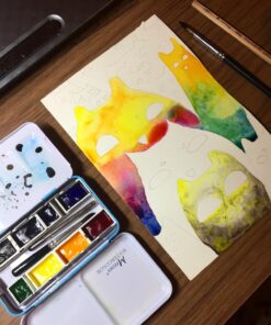 9pcs Round Pointed Tip Pony Hair Artists Filbert Paintbrushes, Marrywindix Watercolor Paint Brush Set Acrylic Oil Painting Brush Black 35 71bXo4PArL