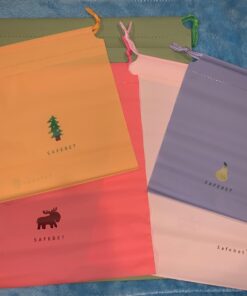 BINGONE Set of 5 Waterproof Drawstring Bag PE Plastic Folding Sport Home Travel Storage Use Medium 18 71bYzhrLqQL