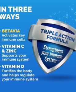 Emergen-C Immune+ Triple Action Immune Support Powder, BetaVia (R), 1000mg Vitamin C, B Vitamins, Vitamin D and Antioxidants, Super Orange – 30 Count 0.33 Ounce (Pack of 30) 23 71bZ7g8RCaL