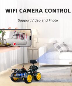 WiFi Smart Robot Car Kit with UNO R3, Line Tracking and Obstacle Avoidance Ultrasonic Sensor, HD Camera Wireless RC Intelligent Educational Toy Car Robotic Kit for Arduino Learner (Upgraded Version) 15 71bZEPbx7LL