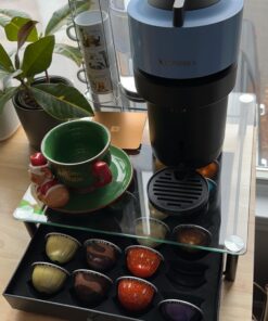 DecoBrothers Crystal Tempered Glass Vertuo Pod Holder Drawer, 24 Large or 48 Small Nespresso Capsule Organizer 48 pcs Capacity Black 37 71bZvKVL1aL