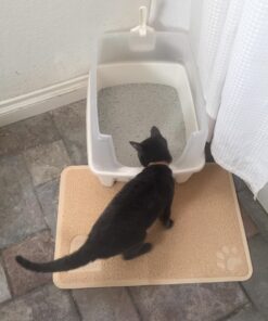 PET MAGASIN Cat Litter Mat (2-Mat Set) - Soft and Durable Pet Litter Mats for Cats, Dogs, and Puppies - One Big (24.5'' x 16.5'') and One Small (15.5'' x 12.5) Medium 42 71bZyDmFBvL