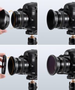 K&F Concept 18 Pieces Filter Ring Adapter Set, Camera Lens Filter Metal Stepping Rings Kit (Includes 9pcs Step Up Ring Set + 9pcs Step Down Ring Set) Black 23 71baSswjSL 1