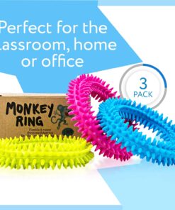 Original Monkey Spiky Sensory Ring / Bracelet Fidget Toy (Pack of 3) - No BPA, Phthalate, Latex - Fidgets Toys / Stress Rings for Children and Adults - by Impresa Products 17 71bb58AzCcL