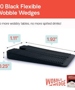 Alternative view of Wobble Wedges Flexible Plastic Shims, 30 Pack - MADE IN USA - Multi-Purpose Shim Wedges for Home Improvement & Work - Plastic Wedge, Table Shims for Leveling, Toilet Shims & Furniture Levelers - Black