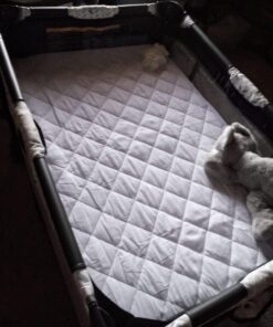 Pack N Play Mattress Protector Pad - Waterproof & Noiseless, Ultra-Soft Breathable Mattress Cover for Pack and Plays, Playards and Mini Cribs, Highly Absorbent Fitted and Dryer Safe Pack N Play 39”x27” (Pack of 1) 43 71bc6WtUFL