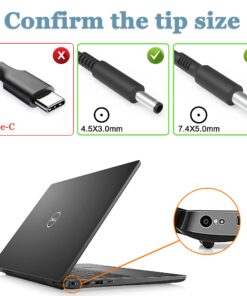 65W 45W AC Adapter Charger for Dell Laptop Charger, Dell inspiron 11 13 14 15 17 3000 5000 7000 Series laptops Round Connects Chargers(7.4mm and 4.5mm) 9 71bcWi4JTSL