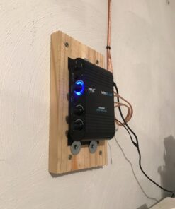 Pyle Wireless Bluetooth Home Audio Amplifier - 90W Dual Channel Mini Portable Power Stereo Sound Receiver w/ Speaker Selector, RCA, AUX, LED, 12V Adapter - For iPad, iPhone, PA, Studio Use - PFA330BT 32 71bdcaGYOjL