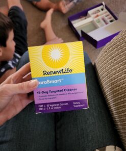 Renew Life ParaSmart; 14-Day, 2-Part Cleanse; Promotes Balance of Intestinal Microorganisms; Promotes Regular Elimination; Gluten, Dairy and Soy Free; 90 Vegetarian Capsules, 1 Fl. Oz. Tincture* 18 71bdp51fslL