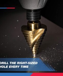 Neiko - 43219-22909 10181A Quick Change HSS Titanium Coated Spiral Grooved Step Drill Bit 3-Piece Set | 31 Step Sizes in One Kit 12 71bg YSoQlL