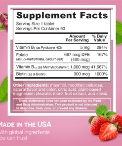 EZ Melts Dissolvable Energy, Memory & Mood Enhancer, Blend of B-Vitamins, Sugar-Free, 2-Month Supply 22 71bgFgn5Y3L