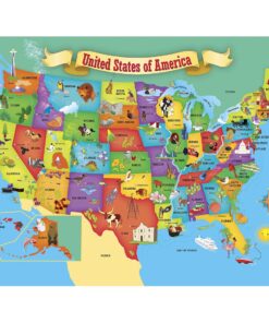 Alternative view of MasterPieces 60 Piece Educational Jigsaw Puzzle for Kids - USA Map State Shaped - 16.5"x12.75"