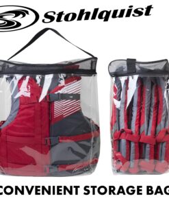 Stohlquist Fit Adult PFD Life Vest | Pack of 4 | Coast Guard Approved, Adjustable Size, Unisex, Lightweight, High Mobility, PVC Free Life Jacket - Value Pack Universal Red/Gray 21 71bgnzimi3L