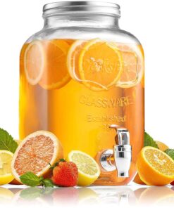 Alternative view of Circleware Sun Tea Mini Mason Jar Glass Beverage Dispenser with Metal Lid Glassware for Water, Juice, Beer, Wine, Liquor, Kombucha Iced Punch & Best Cold Drinks, Classic, Yorkshire 1 Gallon