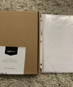 Amazon Basics Sheet Protector, Non-Glare, 100-Pack, 8.5 x 11, Clear 100 - Pack 40 71bhCeF1 PL