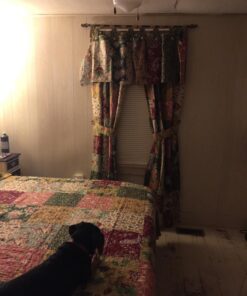 Greenland Home Antique Chic Authentic Patchwork Curtain Panel Set, 84 x 84 inches, Includes Two (2) 42 W x 84 L Panels Multi Color Panel Pair 12 71bilPVK36L