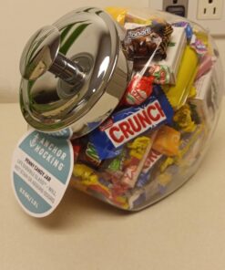 Anchor Hocking Glass Penny Candy Jar with Chrome Cover, 1/2 Gallon 19 71bj5yKWnML