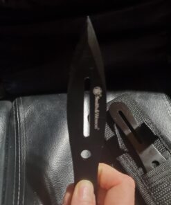 Smith & Wesson Bullseye Throwing Products with Full Tang Stainless Steel Design and Protective Nylon Sheaths for Recreation and Competition 8" Black Throwing Knives 48 71bj7JVw0YL