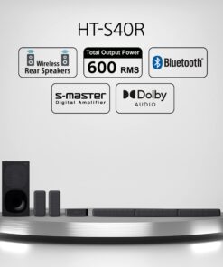 Alternative view of Sony HT-S40R 5.1ch Home Theater Soundbar System,black