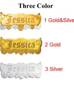 ProLuckis Handmade Personalized Name Jewelry Necklace 18k Gold Plated-Custom Made Any Name Style 6 11 71bjurq26xL