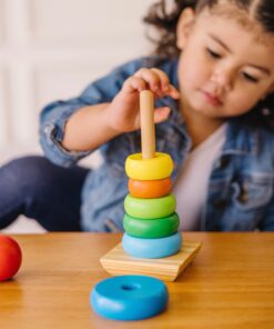 Melissa & Doug Rainbow Stacker Wooden Ring Educational Toy - Wooden Rainbow Stacking Rings Baby Toy, Stacker Toys For Infants And Toddlers 28 71bkU9MIMXL 3