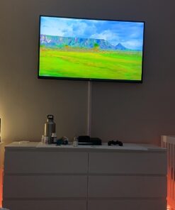 Pipishell UL Listed Tilt TV Wall Mount Bracket Low Profile for Most 23-55 Inch LED LCD OLED 4K Flat Curved TVs up to 99lbs Max VESA 400x400mm, 8° Tilting for Anti-Glaring, Fits 8-16 inch Wood Stud 39 71bkgXUoQsL