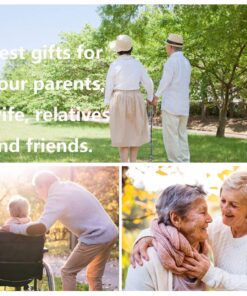 LIXIANG Walking Cane, 5-Level Folding Walking Cane for Men Women Lightweight Adjustable Portable Hand Walking Stick - Balancing Mobility Aid - Sleek Comfortable T Handles (APurple Floral Printing) Violet Print 21 71bkipg0NxL