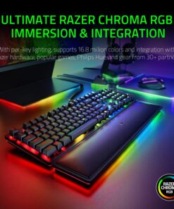 Razer Huntsman Elite Gaming Keyboard: Fast Keyboard Switches - Clicky Optical Switches - Chroma RGB Lighting - Magnetic Plush Wrist Rest - Dedicated Media Keys & Dial - Classic Black 25 71bl4SninL 2