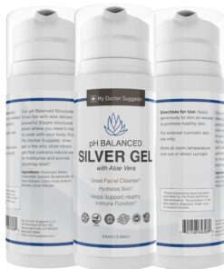 Structured Colloidal Silver Gel with Aloe Vera, for Burns, Wounds, Sores and Eczema - Strong Pure 30ppm pH Balanced 1 15 71blQpTmibL
