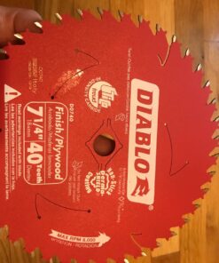 Alternative view of Freud D0740A Diablo 7-1/4 40 Tooth ATB Finishing Saw Blade with 5/8-Inch Arbor, Diamond Knockout, and PermaShield Coating Portable