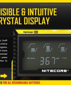 EdisonBright Nitecore D4 Digital Smart Battery Charger for Li-ion Ni-MH Ni-CD with 12V DC Car Adapter, NBM40 18650 Battery Magazine Battery Carry Case 16 71bmrKSfEZL