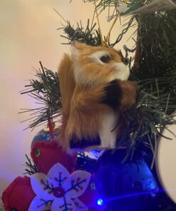 Kurt Adler Plush Animal Ornaments (2" to 4" Deer, Fox, Raccoon, and Squirrel) 2" to 4" Deer, Fox, Raccoon, and Squirrel 27 71bndtdVadL